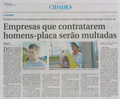 JJ - 26/06/14 - pg 6 - Cidades - Empresas que contratarem homens-placa serão multadas -