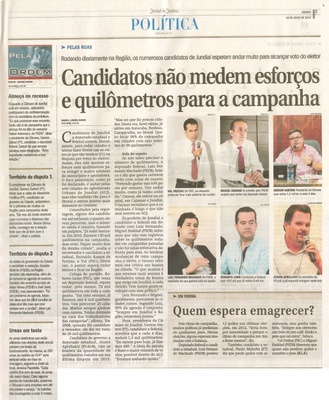 JJ - 26/07/14 - pg 3 - Política - Candidatos não medem esforços e quilometros para a campanha - 