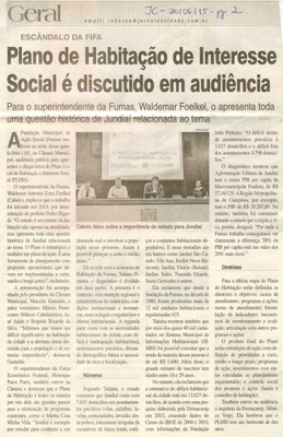 JC - 20/06/15 - pg 2 - Plano de habitação de interesse social é discutido em audiência -