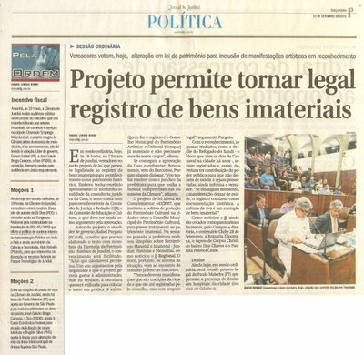  JJ - 01/09/15 - pg 3 - Política - Projeto permite tornar legal registro de bens imateriais - Pela Ordem.