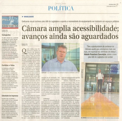 JJ - 04/05/15 - pg 3 - política - Câmara amplia acessibilidade; avanços ainda são aguardados - 