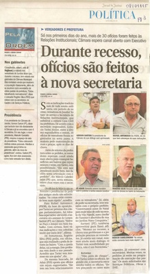JJ - 08/01/15 - pág. 03 - Política - Durante Recesso, ofícios são feitos à nova secretaria - Pela Ordem.