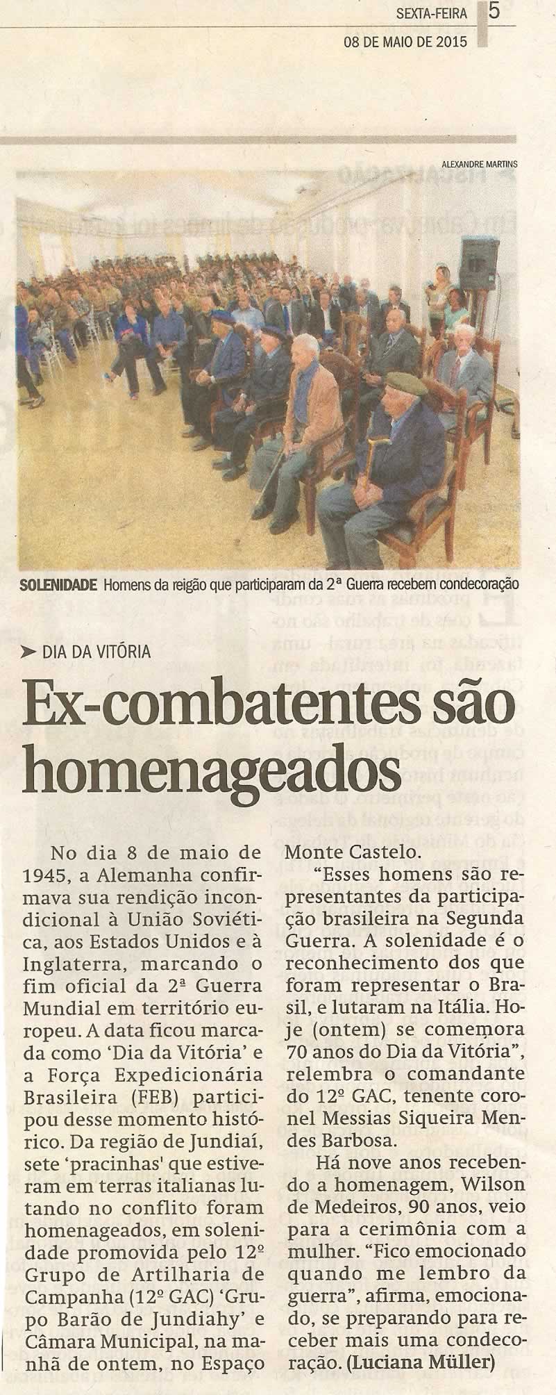 JJ - 08/05/15 - pg 5 - Cidades - Ex-combatentes são homenageados -