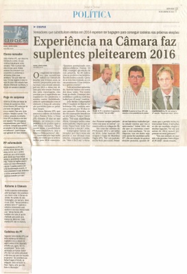 JJ - 09/01/15 - pág. 03 - Política - Experiência na Câmara faz suplentes pleitearem 2016 - Pela Ordem.