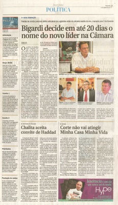 JJ - 13/01/15 - pág. 03 - Política - Bigardi decide em até 20 dias o nome do novo líder na Câmara - Pela Ordem.