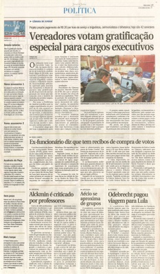JJ - 14/04/15 - pg 3 - política - Vereadores votam gratificação especial para cargos executivos - 
