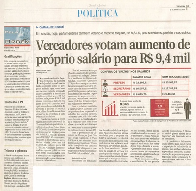 JJ - 16/06/15 - pg 3 - política - Vereadores votam aumento de próprio salário para R$ 9,4 mil - 