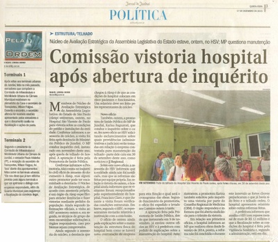  JJ - 17/12/15 - pg 3 - Política - Comissão vistoria hospital após abertura de inquérito - Pela Ordem.