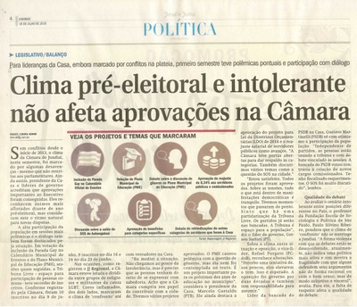 JJ - 19/07/15 - pg 3 - política - Clima pré-eleitoral e intolerante não afeta aprovações na Câmara - 