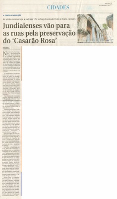 JJ - 20/02/15 - pg 5 - cidades - jundiaienses vão para as ruas pela preservação do casarão rosa -