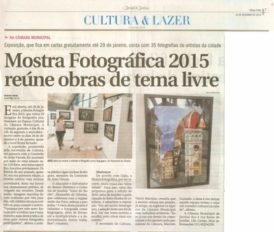  JJ - 22/12/15 - pg 7 - Cultura & Lazer - Mostra Fotográfica 2015 reúne obras de tema livre.