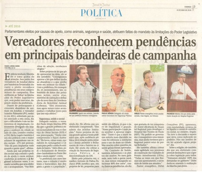  JJ - 24/05/15 - pg 3 - Política - Vereadores reconhecem pendências em principais bandeiras de campanha