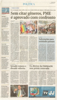 JJ - 24/06/15 - pg 3 - política - Sem citar gêneros, PME é aprovado com confronto -