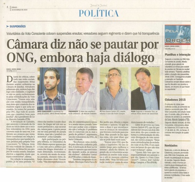 JJ - 28/03/15 - pg 4 - política - Câmara diz não se pautar por ONG, embora haja diálogo -