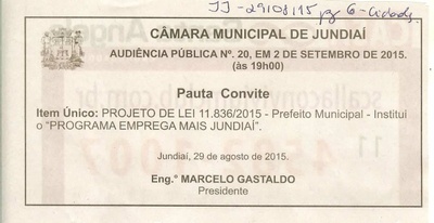 JJ - 29/08/15 - pg 6 - Cidades - Audiência Pública nº 20 da Câmara Municipal de Jundiaí - 