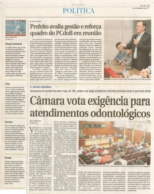  JJ - 29/09/15 - pg 3 - Política - Câmara vota exigência para atendimentos odontológicos - Pela Ordem.
