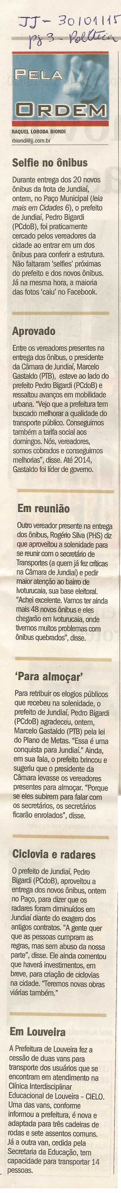 JJ - 30/01/15 - pg 3 - política - Kassab vem a Jundiaí e Bigardi diz que será seu porta-voz local -