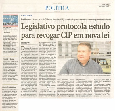 JJ - 30/07/15 - pg 3 - política - Legislativo protocola estudo para revogar CIP em nova lei - 