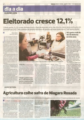Bom Dia Jundiaí - 01/06/16 - pg 2 - Eleitorado cresce 12,1% -