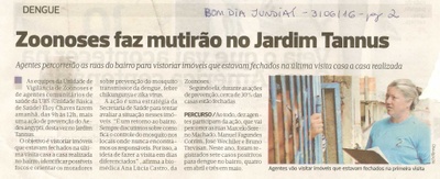 Bom Dia Jundiaí - 03/06/16 - pg 2 - Zoonoses faz mutirão no Jardim Tannus -
