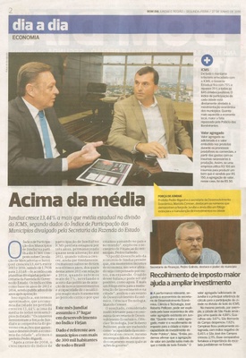 Bom Dia Jundiaí - 27/06/16 - pg 2 - Jundiaí cresce 13,44% a mais que média estadual -