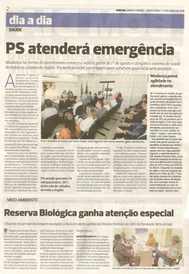 Bom Dia Jundiaí - PS atenderá emergência - Reserva biológica ganha atenção especial -