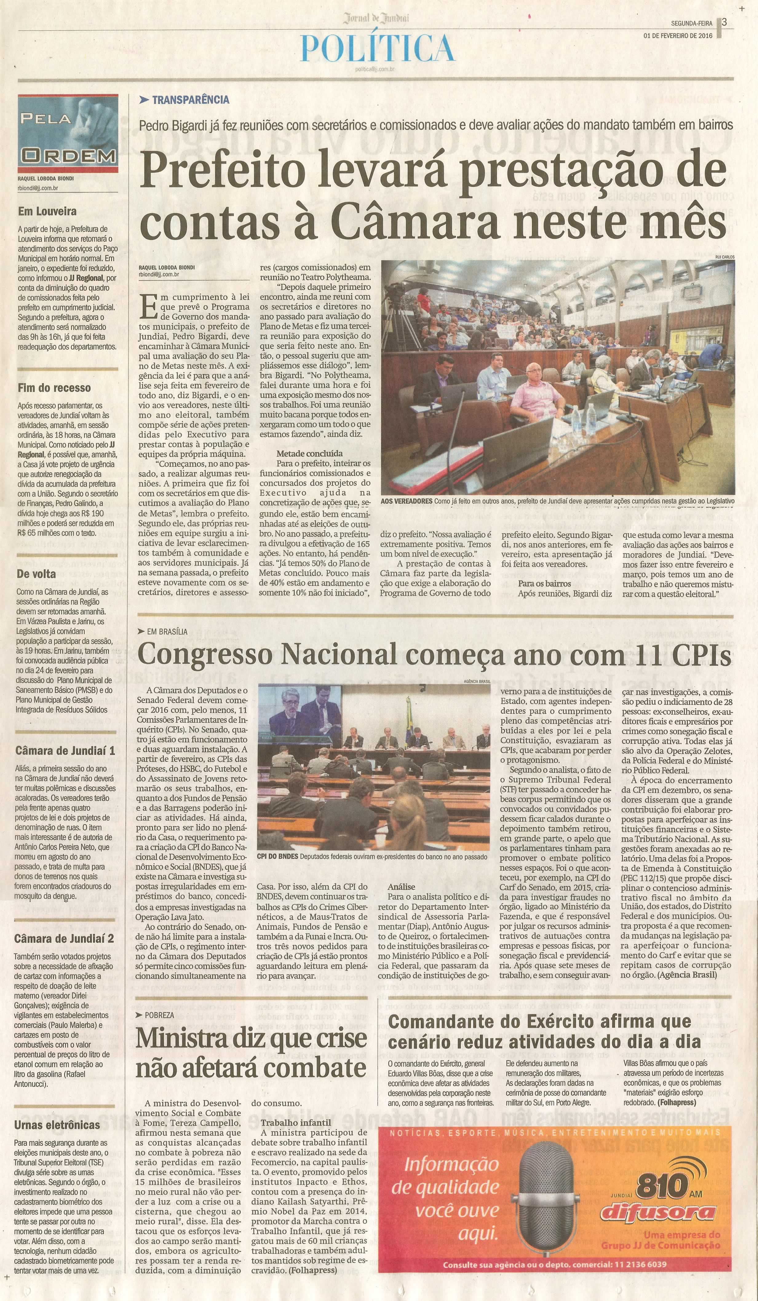 JJ - 01/02/16 - pg 3 - política - Prefeito levará prestação de contas à Câmara neste mês - 