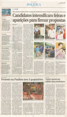 JJ - 05/09/16 - pg 3 - política - Candidatos intensificam feiras e aparições para firmar propostas -