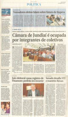 JJ - 07/12/16 - pg 3 - política - Câmara de Jundiaí é ocupada por integrantes de coletivos -