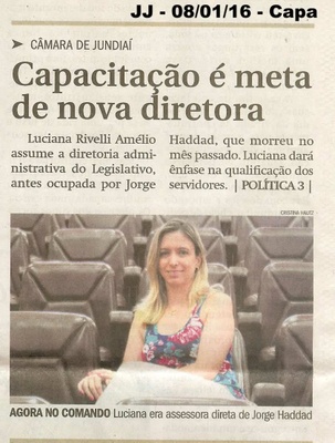  JJ - 08/01/16 - pg 1 - Capacitação é meta de nova diretora.