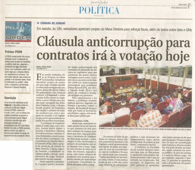 JJ - 08/03/16 - pg 3 - política - Cláusula anticorrupção para contratos irá à votação hoje - 