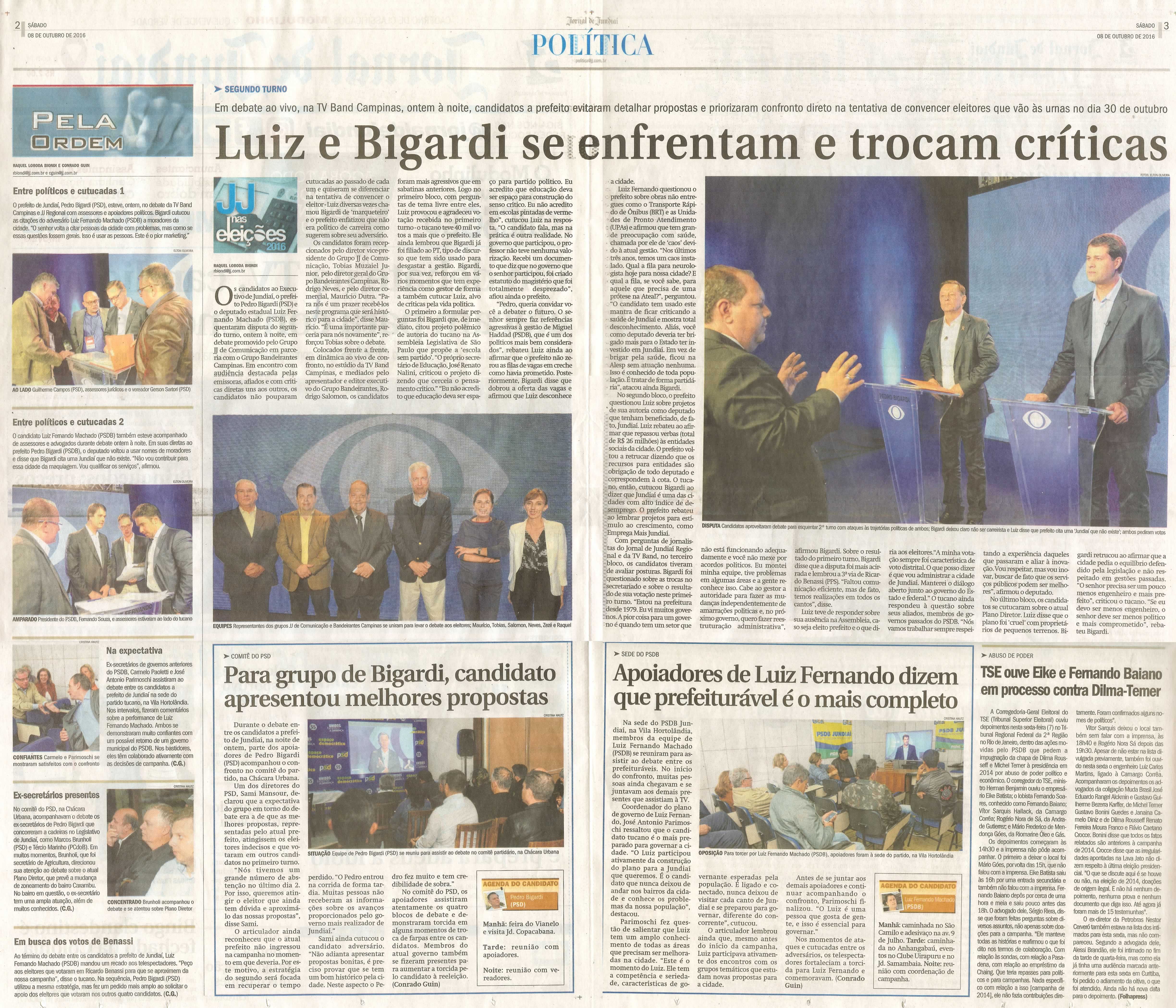 JJ - 08/10/16 - pg 3 - política - Luiz e Bigardi se enfrentam e trocam críticas -