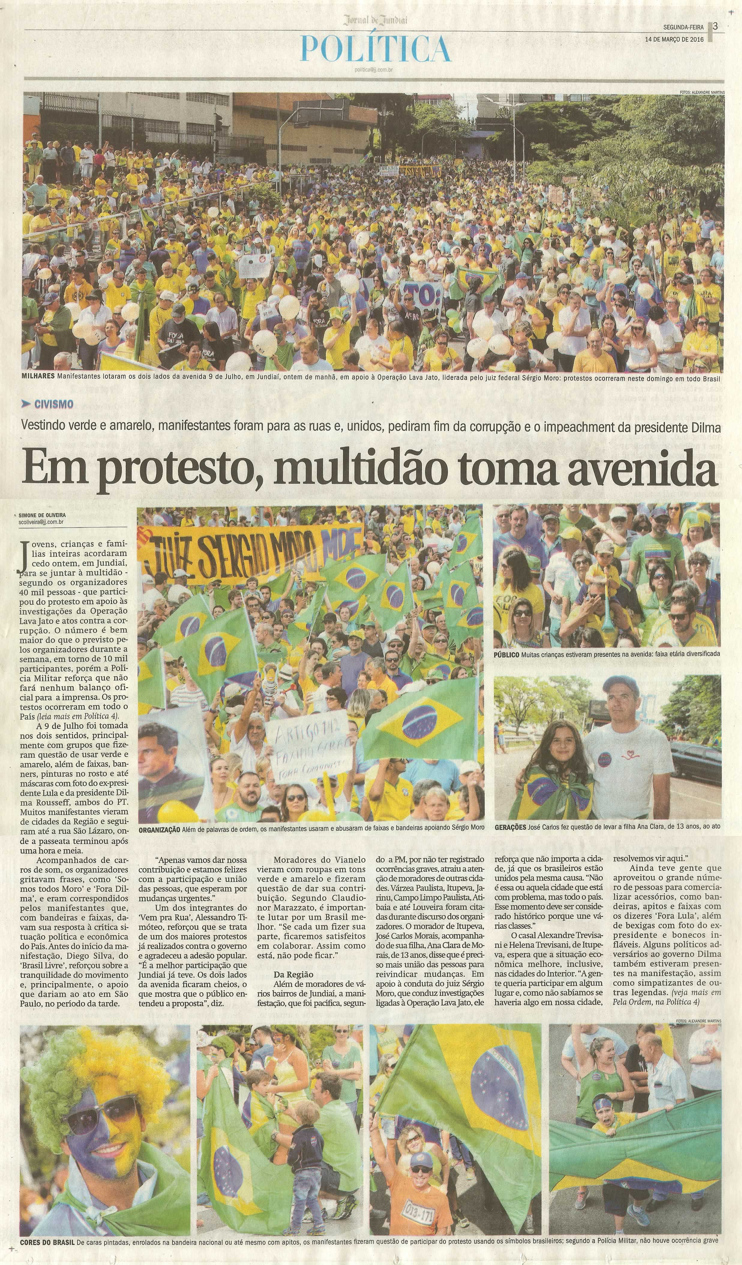 JJ - 14/03/16 - pg 3 - política - Em protesto, multidão toma avenida -
