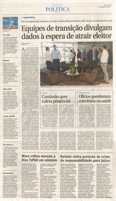 JJ - 15/11/16 - pg 3 - política - Equipes de transição divulgam dados à espera de atrair eleitor -