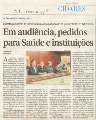 JJ - 18/05/16 - pg 5 - Cidades - Em audiência, pedidos para Saúde e instituições -