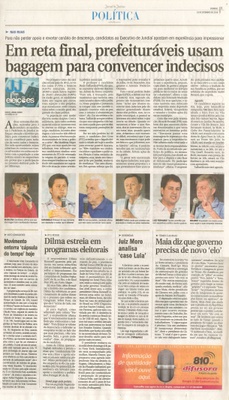 JJ - 18/09/16 - pg 3 - política - Em reta final, prefeituráveis usam bagagem para convencer indecisos -