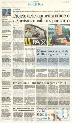 JJ - 19/02/16 - pg 3 - Política - Projeto de lei aumenta número de taxistas auxiliares por carro - Pela Ordem.