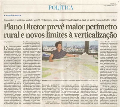 JJ - 24/01/16 - pg 3 - política - Plano Diretor prevê maior perímetro rural e novos limites à verticalização - 