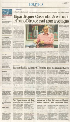 JJ - 24/06/16 - pg 3 - política - Bigardi quer Caxambu área rural e Plano Diretor está apto à votação -