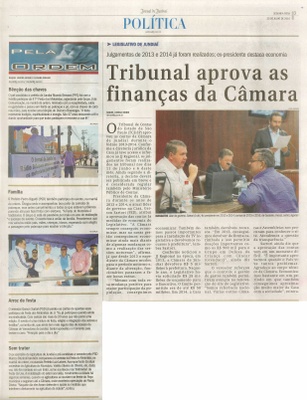 JJ - 25/07/16 - pg 3 - política - Tribunal aprova as finanças da Câmara -