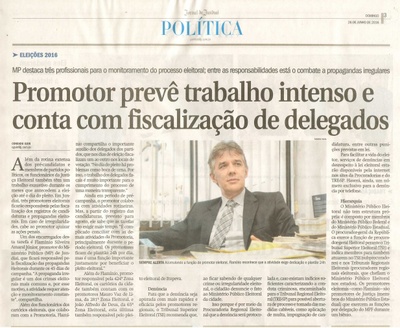 JJ - 26/06/16 - pg 3 - política - Promotor prevê trabalho intenso e conta com fiscalização de delegados - 