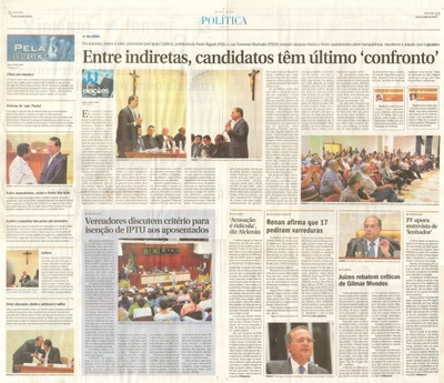 JJ - 26/10/16 - pgs 2 e 3 - política - Câmara agenda audiência para orçamento previsto em R$ 2,1 bi - Candidatos reforçam equipes para visibilidade nas ruas -