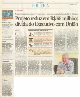JJ - 28/01/16 - pg 3 - política - Projeto reduz em R$ 65 milhões dívida do Executivo com União - 