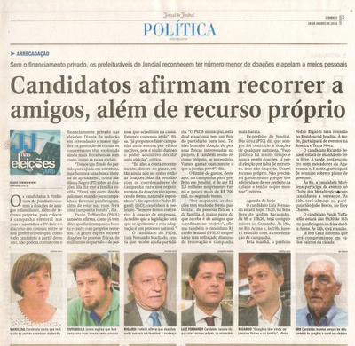 JJ - 28/08/16 - pg 3 - política - Candidatos afirmam recorrer a amigos, além de recurso próprio -