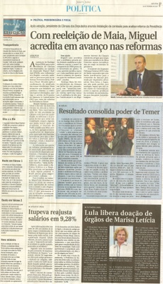 JJ - 03/02/17 - pg 3 - Política - Com reeleição de Maia, Miguel acredita em avanço nas reformas - Pela Ordem.