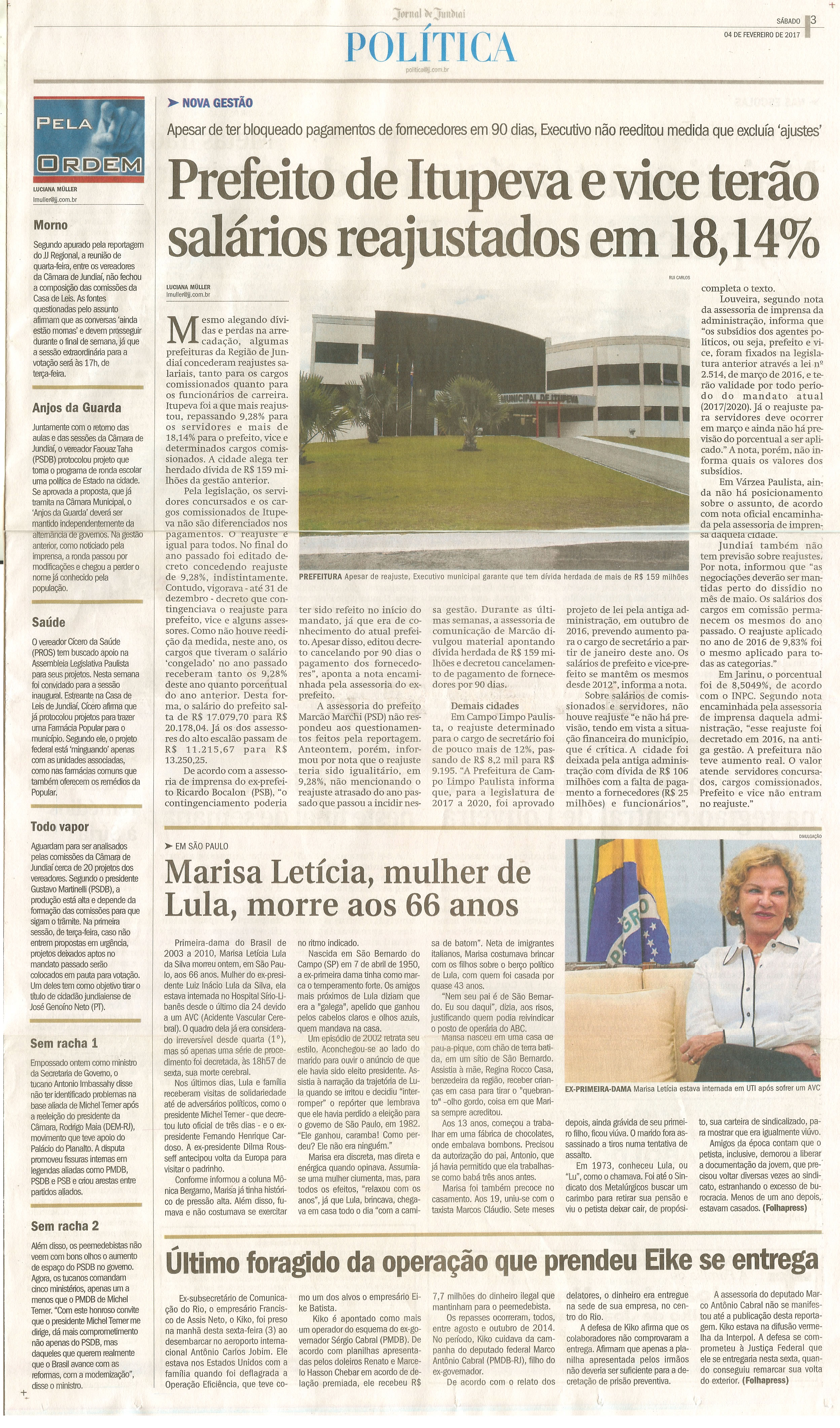 JJ - 04/02/17 - pg 3 - Política - Prefeito de Itupeva e vice terão salários reajustados em 18,14% - Pela Ordem.