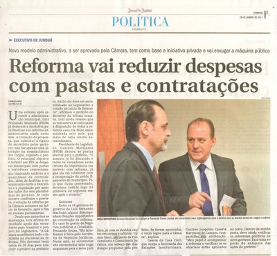 JJ - 08/01/17 - pg 3 - política - Reforma vai reduzir despesas com pastas e contratações -