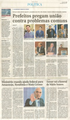 JJ - 09/01/17 - pg 3 - política - Prefeitos pregam união contra problemas comuns -