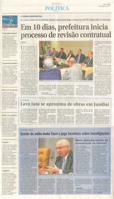 JJ - 20/01/17 - pg 3 - política - Em 10 dias, prefeitura inicia processo de revisão contratual -