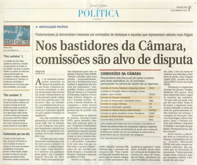 JJ - 23/01/17 - pg 3 - política - Nos bastidores da Câmara, comissões são alvo de disputa -
